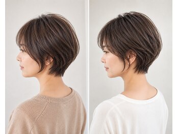 チャチャブラン アミー(cha-cha Blanc Amie)の写真/ショートヘアはお任せ☆再現性の高いカット技術で毎日のスタイリングが楽しくなるようなスタイルに♪