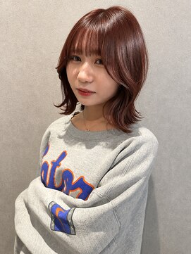 コト 福井大和田店(coto) 福井 大和田 レイヤーボブ オレンジブラウン