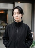 前髪なし毛流れパーマハンサムショートパーマ20代30代