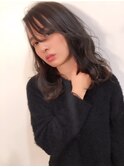 前髪長め♪大人クール×グレーカラー