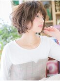 ★ふわくしゅ無造作感★ラフなくせ毛風ワンサイドショート★5