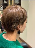 ショートパーマのハンサムスタイル