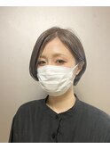 グレージュショートボブ