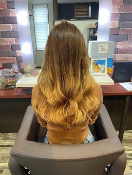 ヘアー リードレス(hair Re:dress) 大人可愛いゆるふわロング×ルミエールジンジャーグラデーション