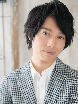 モッズヘア メン 上尾東口店(mod's hair men) 斜めバングオシャレパーマのアースカラーショートウルフT上尾