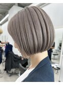 保存必須【海外風ハイトーンボブ】大人グレージュカラー
