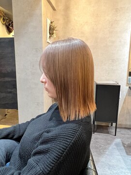 ルモ(Lumo) 【KATSUYA】ミルクティーベージュ×パツッとボブ