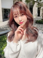 サロウィンフレンテ 新宿三丁目(SALOWIN Frente)&nbsp;石塚／韓国風くびれロングヘアピンクブラウン10代20代30代新宿