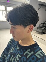 メンズ リコ(MEN'S RICO) フェザーショートフェザーパーマセンターパートツイスパ【大和】