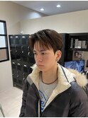 ダウンパーマ　センターパート　ニュアンスパーマ