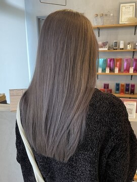 シェル 津山の手店(shel) ハイトーングレージュ×韓国風レイヤー小顔ロング