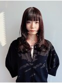 顔まわりレイヤー/透明感ショコラブラウン/ワンカール