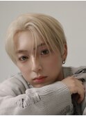 メンズヘアセンターパートナチュラルシースルーツーブロック