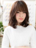 小顔斜めバングくせ毛風ヘルシースタイルh4川口20代30代40代