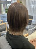 レイヤーボブ × オリーブベージュ【千葉優希】