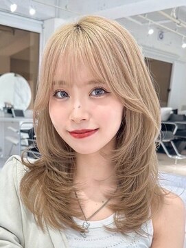 グロウ 恵比寿(grow) 韓国風ミルクティーグレージュカラーベージュブラウン