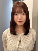 カノエ(canoe)&nbsp;オレンジカラー　韓国巻き顔周りレイヤー 20代【西新大濠荒戸】