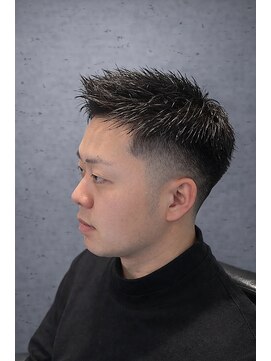 ワンワンオー バーバーショップ 長浜店(@110 BARBER SHOP) メンズ必見】朝のセットがラクに！束感ショートで好印象ヘア