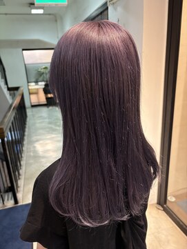アクシス 栄店(`AXIS) 奈川/ワンホンレイヤー/ミルクティーブロンド/ダークブルー/栄