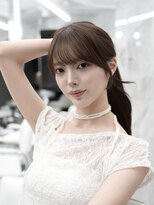 マウル トーキョー 銀座(MAEUL TOKYO) 面長解消 顔まわりカット 韓国前髪 グレージュ 銀座