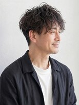 グルーミングサロン バーバー キャッスル 北浦和西口(Grooming salon Barber Castle)&nbsp;ブラック無造作大人ニュアンスパーママッシュショート30代40代p1