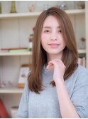 透け感アップ♪秋カラー×ストレート