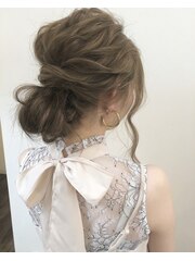 ハイトーンが可愛い♪ゆるふわなヘアセット