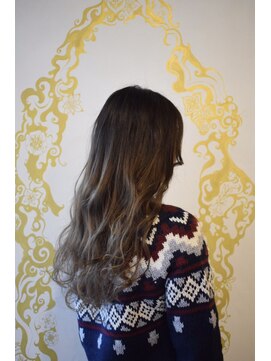 ラグヘアーワークス 草薙店(LAG HAIR WORKS) バレイヤージュグレー