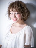 *bliss川口*ダブルバング☆くせ毛風無造作カールの大人ボブw