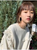 【LA PENSEE】切りっぱなしボブ 濡れ髪 インナー ホイルカラー