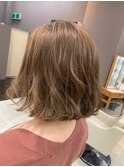 ボブ×ベージュ