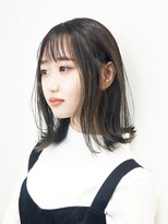 くびれヘアミディアムシースルーバング【銀座/銀座駅】