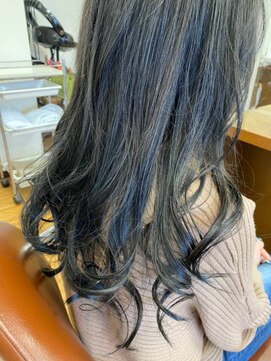 フフ 味鋺店(FuFu) 【FuFu】ハイライト×ダークブルー