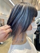 ココ 西葛西南口店(COコ)&nbsp;インナーアイスブルー/外ハネボブ/セクションカラー/西葛西