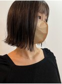 似合わせカット　外ハネ切りっぱなしボブ