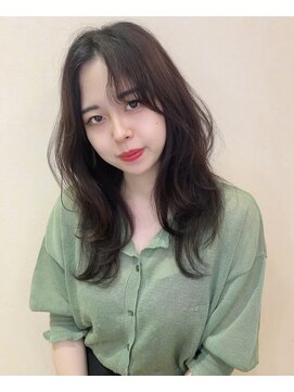 美容室 パルス 静岡鷹匠店(PALS) くびれセミディ　韓国風　髪質改善　20代30代　暗髪