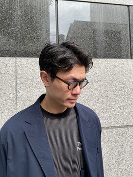 レンゲン(LENGEN) 束感刈り上げビジネス七三ツーブロックアップバング１２２２