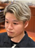 ハイライト/マッシュパーマ/アッシュブラック<理容室>[亀戸]