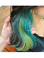 ビヨンドイー(beyond E)&nbsp;ライムグリーンとターコイズのユニコーンカラー