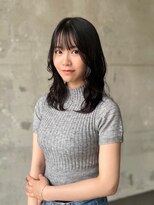 フレーム 博多店(FRAME)&nbsp;黒髪ロング韓国風顔まわりレイヤー【福岡／博多】