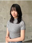 黒髪ロング韓国風顔まわりレイヤー【福岡/博多】