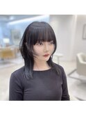 ハッシュカット/韓国ウルフ/ウルフカット/ウルフレイヤー