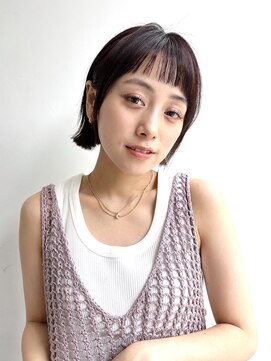 トルネード(TORNADO) 大人ミニボブ短め前髪あり面長丸顔エラ張り絶壁K20249825