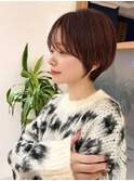 *滝田*顔まわり小顔フェザーショートボブレイヤー吉祥寺ブラウン