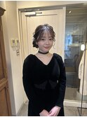 ヘアセット/ツインお団子/パーティーヘア/小顔/学割