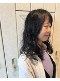 ミディアムパーマ/松井山手美容室/京都