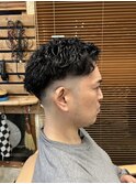 フェードカット+パーマ