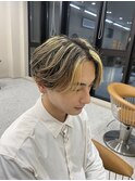 センターパートハイライトニュアンス