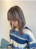 イメチェン/ホワイトブロンド/外ハネボブ/美髪/名駅
