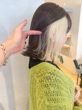 エミス バイ メルト 吉祥寺(emis by melt) 【堀惠】抜きっぱなしブリーチインナーカラー吉祥寺20代30代40代